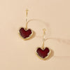 1 Pair Vintage Style Heart Shape Copper Plating 14k Gold Plated Drop Earrings