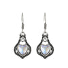 1 Pair Vintage Style Heart Shape Inlay Alloy Turquoise Silver Plated Drop Earrings