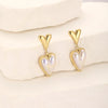 1 Pair Vintage Style Heart Shape Plating 304 Stainless Steel Drop Earrings