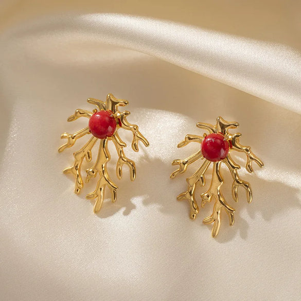 1 Pair Vintage Style Jellyfish Starfish Plating 304 Stainless Steel Drop Earrings Ear Studs