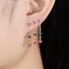 1 Pair Vintage Style Lady Tassel Plating Inlay Sterling Silver Zircon 18k Gold Plated White Gold Plated Drop Earrings