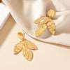 1 Pair Vintage Style Leaf Plating Iron Ear Studs