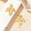 1 Pair Vintage Style Leaf Plating Iron Ear Studs