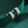 1 Pair Vintage Style Leaves Plating Inlay Sterling Silver Zircon Thai Silver Ear Studs