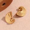 1 Pair Vintage Style Modern Style Classic Style Spiral Plating 316L Stainless Steel  18K Gold Plated Ear Studs
