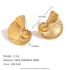 1 Pair Vintage Style Modern Style Classic Style Spiral Plating 316L Stainless Steel  18K Gold Plated Ear Studs