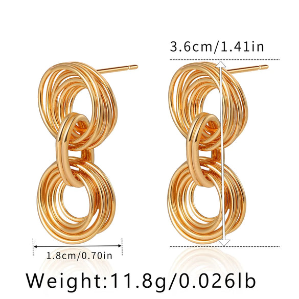 1 Pair Vintage Style Punk Starfish Heart Shape Flower Star Butterfly Copper Copper Zircon 18K Gold Plated Drop Earrings