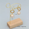 1 Pair Vintage Style Romantic Simple Style Round Plating Inlay 304 Stainless Steel Pearl 18K Gold Plated Drop Earrings