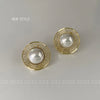 1 Pair Vintage Style Round Copper 18K Gold Plated Ear Studs