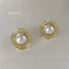 1 Pair Vintage Style Round Copper 18K Gold Plated Ear Studs