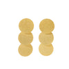 1 Pair Vintage Style Round Splicing Plating 304 Stainless Steel 18K Gold Plated Drop Earrings
