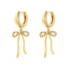1 Pair Vintage Style Simple Style Bow Knot Inlay Copper Zircon 18K Gold Plated Earrings Ear Studs