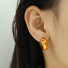 1 Pair Vintage Style Simple Style C Shape 304 Stainless Steel 18K Gold Plated Ear Studs