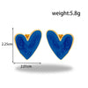 1 Pair Vintage Style Simple Style C Shape Heart Shape 304 Stainless Steel Zircon Ear Studs