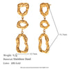 1 Pair Vintage Style Simple Style Classic Style Geometric Plating Hollow Out 304 Stainless Steel 18K Gold Plated Drop Earrings