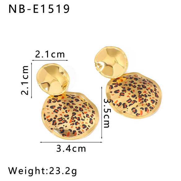 1 Pair Vintage Style Simple Style Classic Style Shell 304 Stainless Steel 18K Gold Plated Drop Earrings