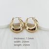 1 Pair Vintage Style Simple Style Classic Style U Shape Geometric Asymmetrical Irregular 304 Stainless Steel Gold Plated Earrings Ear Studs