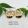 1 Pair Vintage Style Simple Style Classic Style U Shape Geometric Asymmetrical Irregular 304 Stainless Steel Gold Plated Earrings Ear Studs