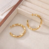 1 Pair Vintage Style Simple Style Commute C Shape 304 Stainless Steel White Gold Plated Gold Plated Ear Studs