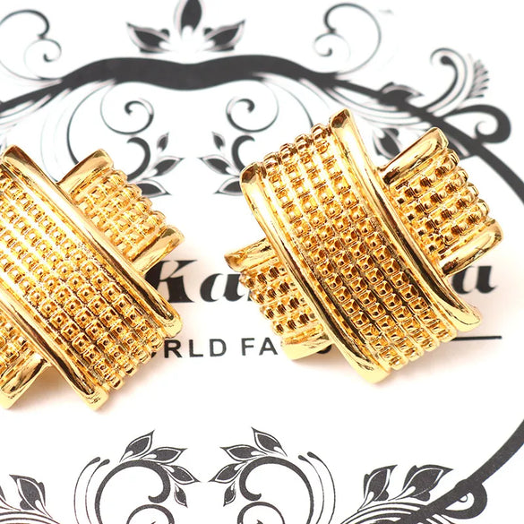 1 Pair Vintage Style Simple Style Geometric 304 Stainless Steel 18K Gold Plated Ear Studs