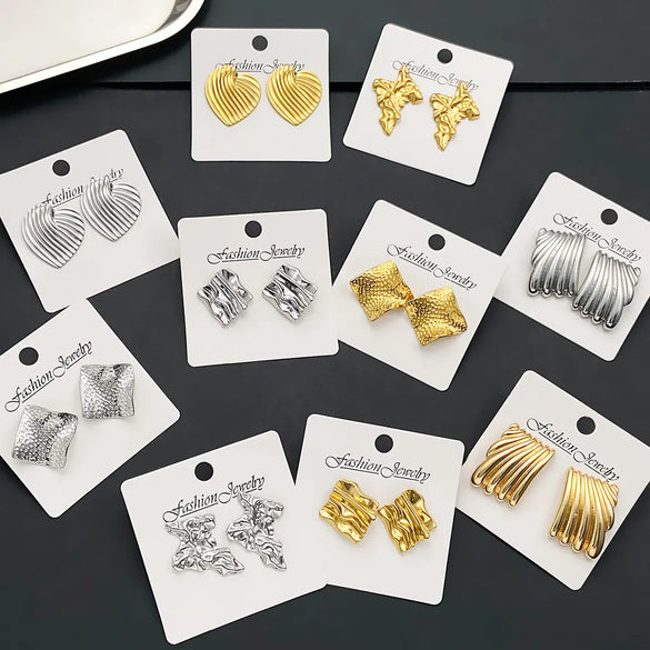 1 Pair Vintage Style Simple Style Heart Shape Flower Titanium Steel Ear Studs