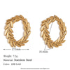 1 Pair Vintage Style Simple Style Leaves Plating Stainless Steel 18k Gold Plated Ear Studs