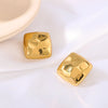 1 Pair Vintage Style Simple Style Square Plating 304 Stainless Steel 18K Gold Plated Earrings