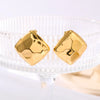 1 Pair Vintage Style Simple Style Square Plating 304 Stainless Steel 18K Gold Plated Earrings