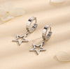 1 Pair Vintage Style Simple Style Star Steel Ball 304 Stainless Steel 18K Gold Plated Hoop Earrings Drop Earrings