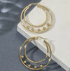 1 Pair Vintage Style Simple Style Star Steel Ball 304 Stainless Steel 18K Gold Plated Hoop Earrings Drop Earrings
