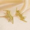 1 Pair Vintage Style Sun Plating 304 Stainless Steel 18K Gold Plated Ear Studs