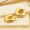 1 Pair Vintage Style U Shape Geometric Plating Titanium Steel 18K Gold Plated Ear Cuffs