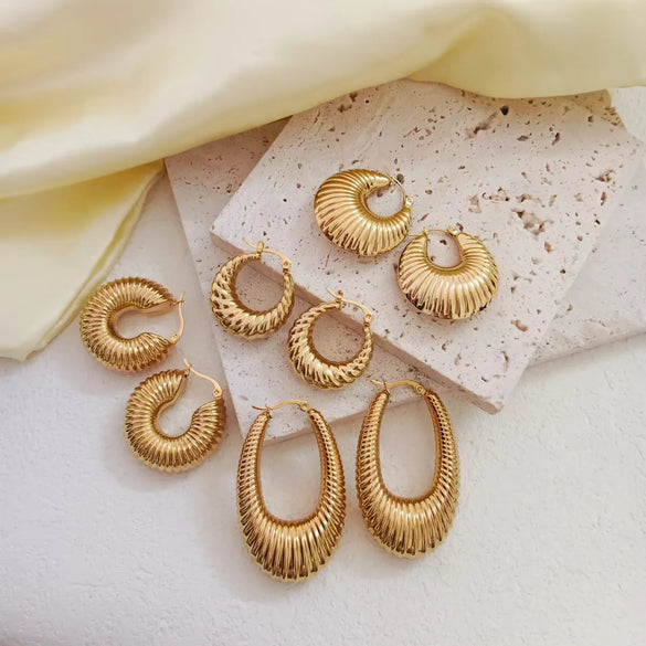 1 Pair Vintage Style U Shape Plating 304 Stainless Steel None 18K Gold Plated Ear Studs