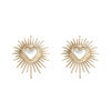 1 Pair XUPING Simple Style Commute Heart Shape Plating 304 Stainless Steel 18K Gold Plated Ear Studs