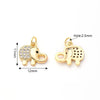 1 Pc/Package 11x12mm Hole 2~2.9mm Copper Zircon Rose Gold Plated White Gold Plated Gold Plated Elephant Polished Pendant