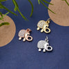 1 Pc/Package 11x12mm Hole 2~2.9mm Copper Zircon Rose Gold Plated White Gold Plated Gold Plated Elephant Polished Pendant