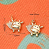 1 Pc/Package 15.5x15mm 15x13mm Hole 2~2.9mm Hole 3~3.9mm Copper Zircon 18K Gold Plated Halloween Pattern Cattle Polished Pendant