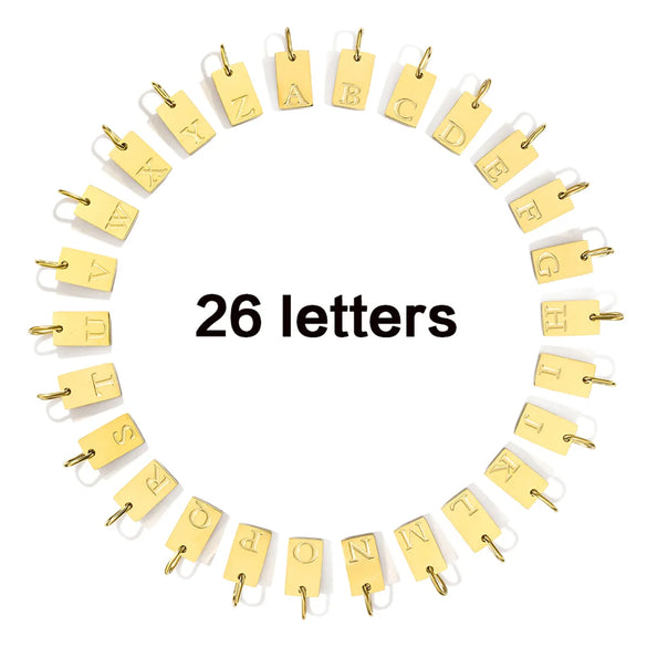 1 Piece 10*6mm 304 Stainless Steel 14K Gold Plated Letter Pendant