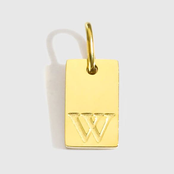 1 Piece 10*6mm 304 Stainless Steel 14K Gold Plated Letter Pendant