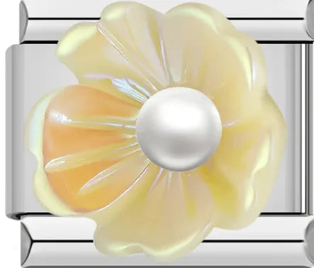 1 Piece 10*9mm 304 Stainless Steel Flower Italian Charms