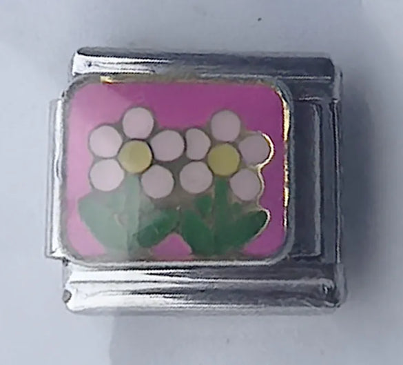 1 Piece 10*9mm 304 Stainless Steel Letter Fruit Flower Italian Charms