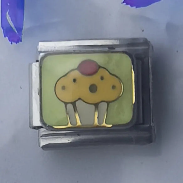 1 Piece 10*9mm 304 Stainless Steel Letter Fruit Flower Italian Charms