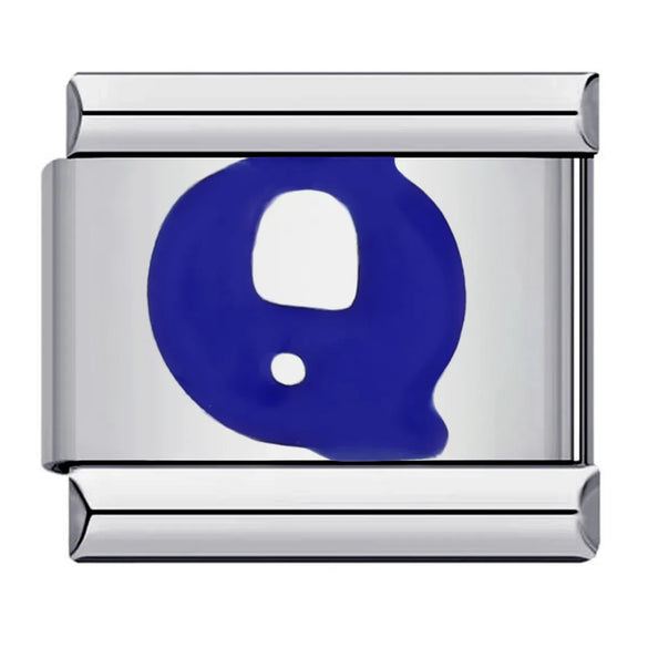 1 Piece 10*9mm 304 Stainless Steel Letter Polished Italian Charms