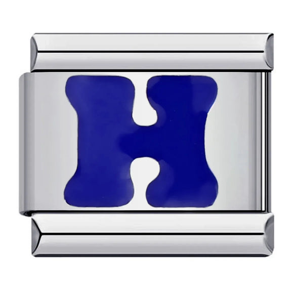 1 Piece 10*9mm 304 Stainless Steel Letter Polished Italian Charms