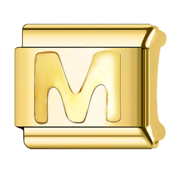 1 Piece 10*9mm Stainless Steel 202 Letter Italian Charms