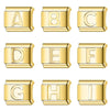 1 Piece 10*9mm Stainless Steel 202 Letter Italian Charms