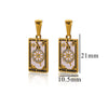 1 Piece 10.5*21mm 304 Stainless Steel Zircon Card Pendant