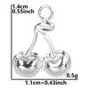 1 Piece 11 * 14mm 304 Stainless Steel 18K Gold Plated Cherry Pendant