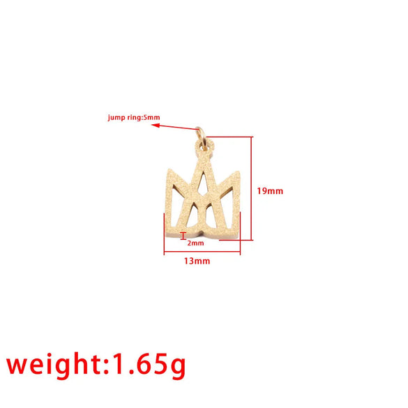 1 Piece 13*19mm 304 Stainless Steel Geometric Customization Laser Engraving Pendant