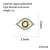 1 Piece 14*17mm 15*15mm 21*16mm Copper Zircon 18K Gold Plated Devil'S Eye Pendant